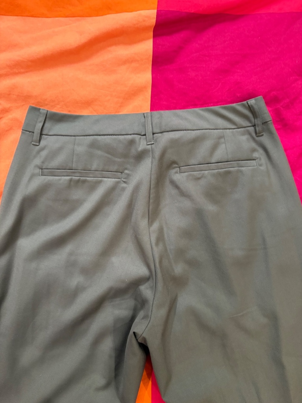 Wildfang Olive Empower Trouser Size 4 Straight Leg Dress Pants Green - Picture 4 of 6